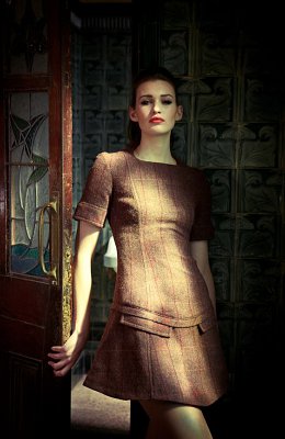 Brown Harris Tweed Dress. £470. Sample size 12. Other sizes and colours to order. Bespoke Service is also available.